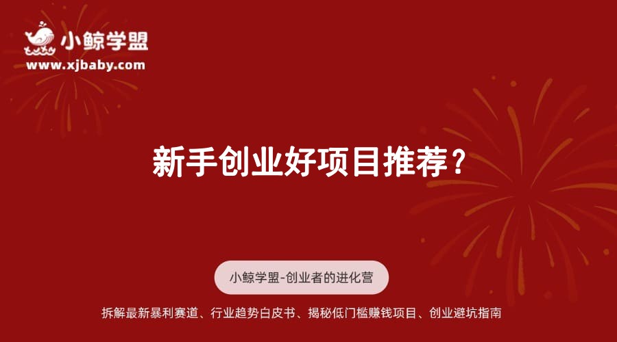 新手创业好项目推荐？